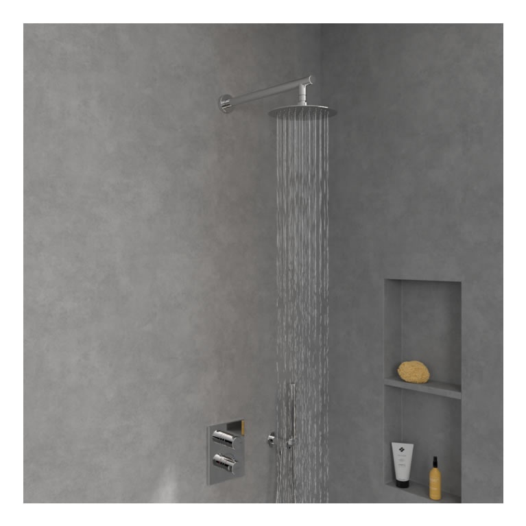 V&B Universal Round Slimline Shower Head Sanctuary Bathrooms